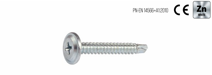 Flange head zinc plated screw