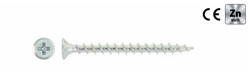 Screw with ribs for fittings